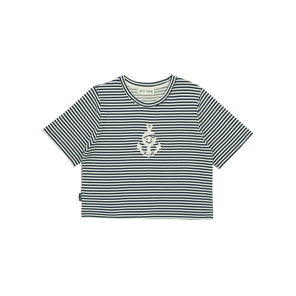 Stripe anchor T-shirt